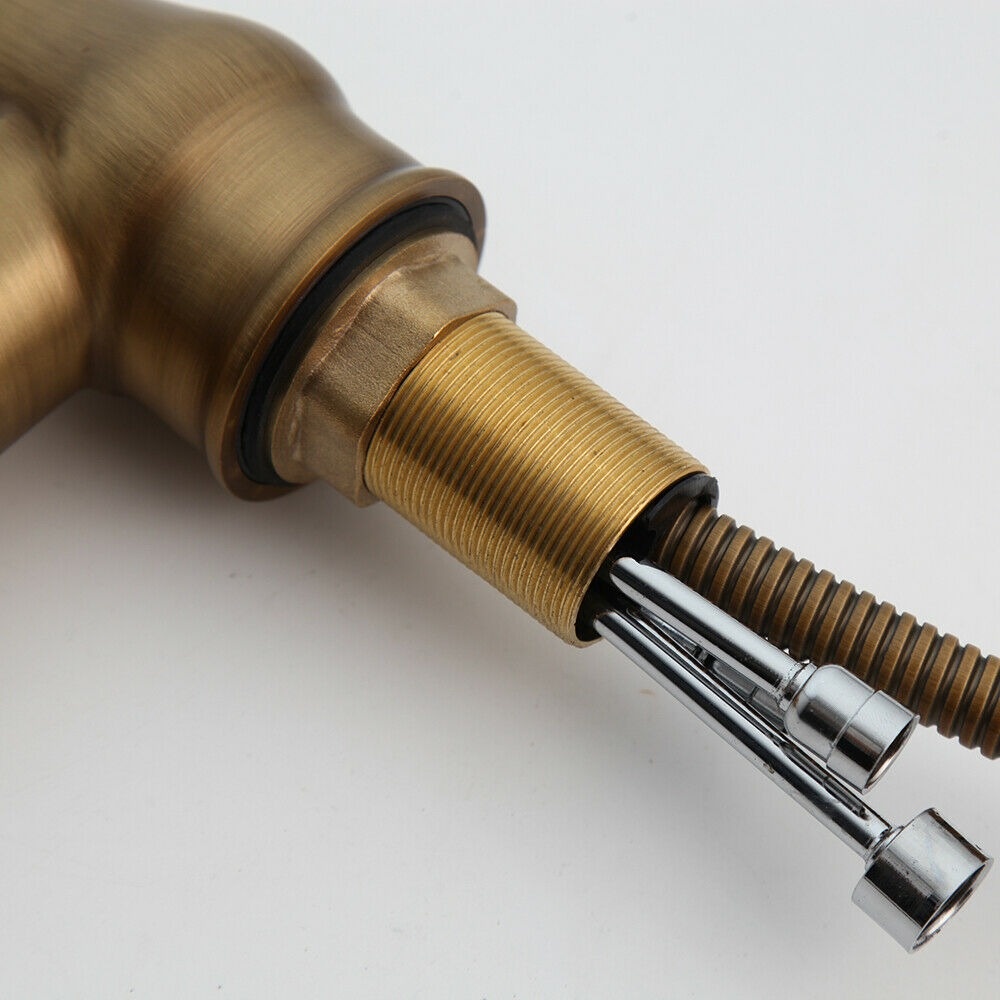 Rene Houtman Nostalgische keukenkraan brons H39.5 Cm Uittrekbaar