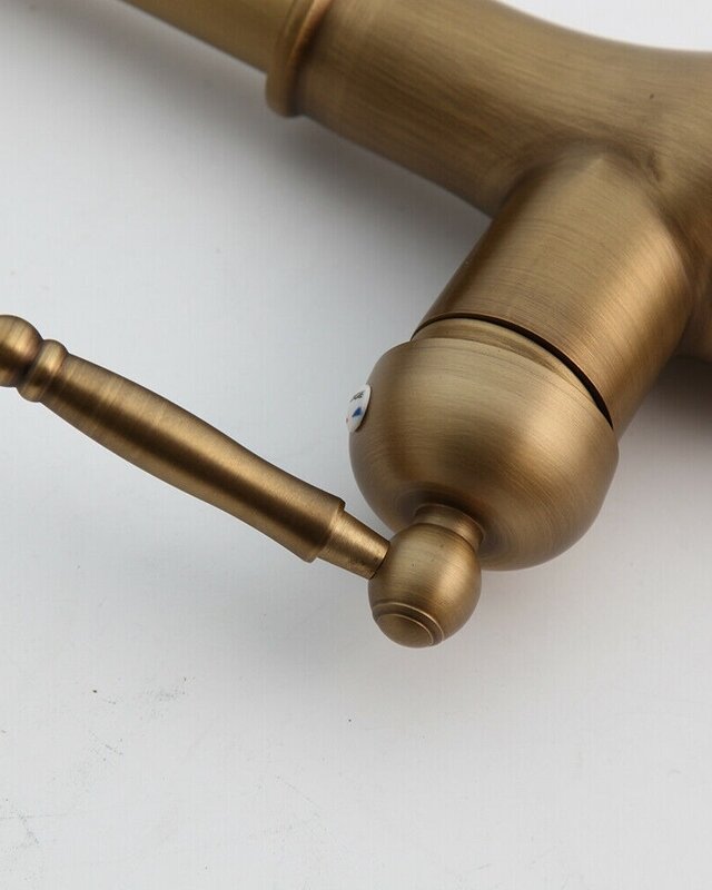 Rene Houtman Nostalgische keukenkraan brons H39.5 Cm Uittrekbaar
