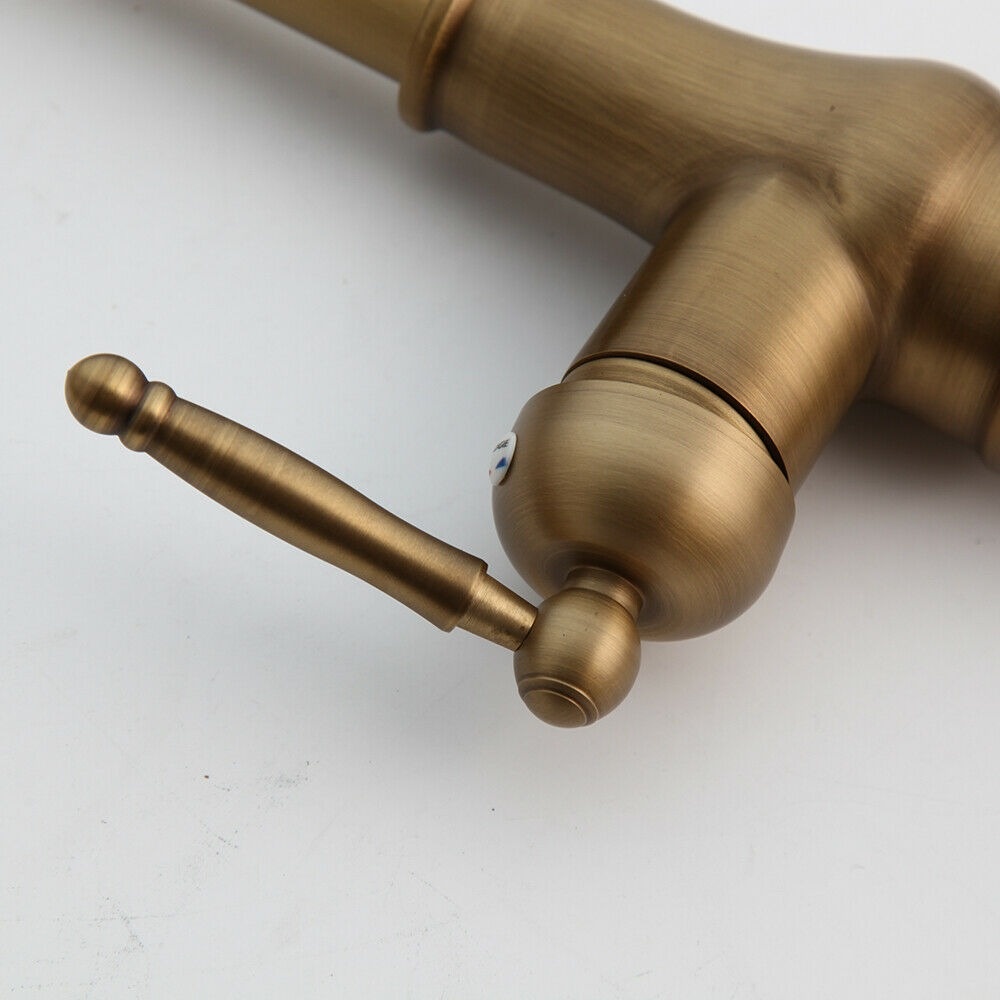 Rene Houtman Nostalgische keukenkraan brons H39.5 Cm Uittrekbaar