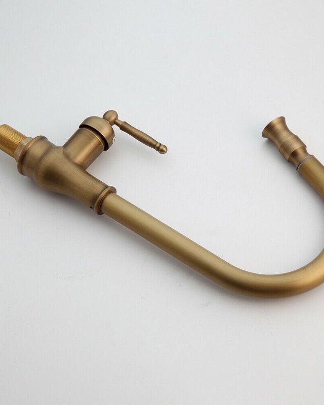 Rene Houtman Nostalgische keukenkraan brons H39.5 Cm Uittrekbaar