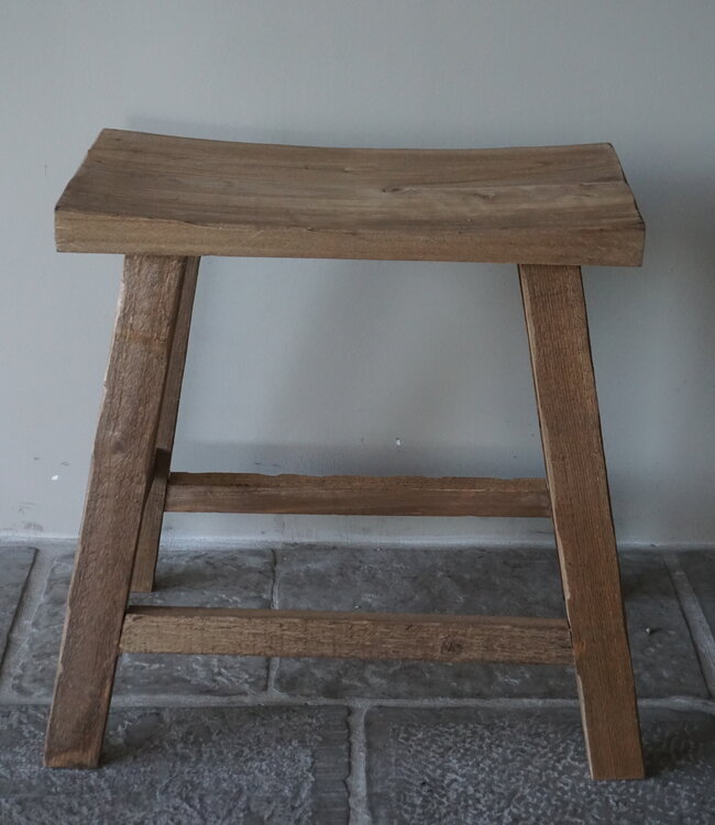 Rene Houtman Decoratie Krukje | Naturel | H50 x B47 x D24 cm