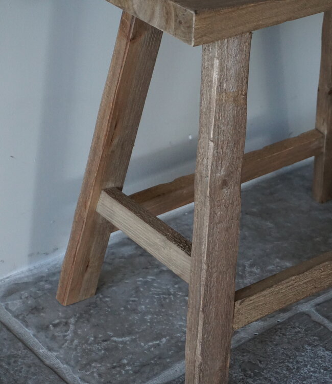 Rene Houtman Decoratie Krukje | Naturel | H50 x B47 x D24 cm