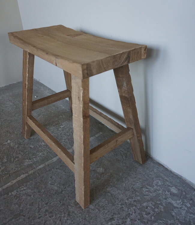 Rene Houtman Decoratie Krukje | Naturel | H50 x B47 x D24 cm