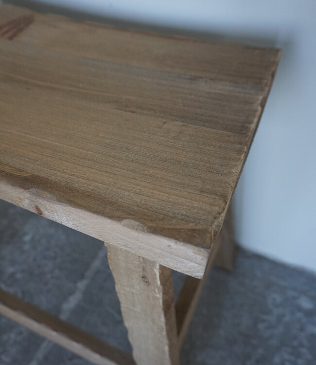 Rene Houtman Decoratie Krukje | Naturel | H50 x B47 x D24 cm