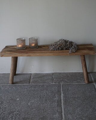 Rene Houtman Decoratie Krukje | Bruin | H36 x B98 x D30 cm