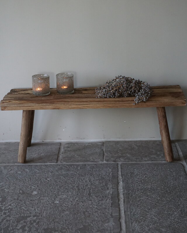 Rene Houtman Decoratie Krukje | Bruin | H36 x B98 x D30 cm