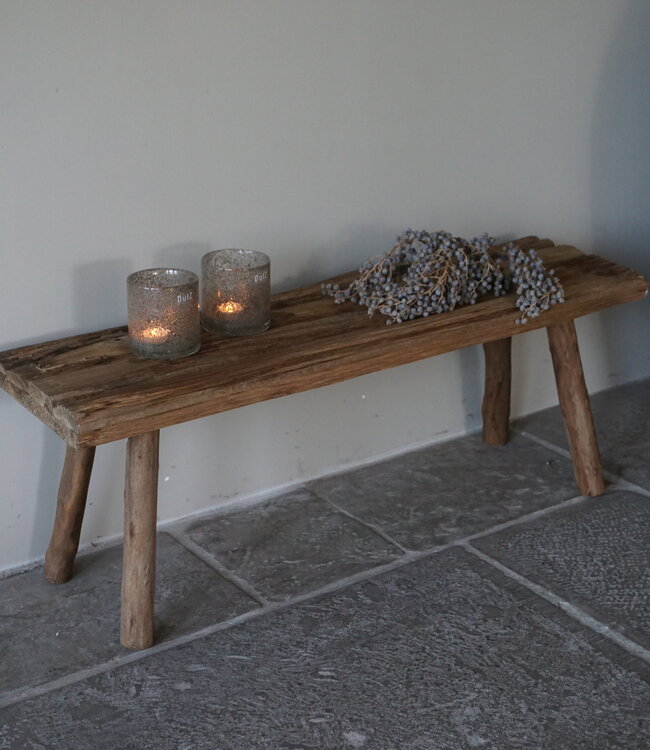 Rene Houtman Decoratie Krukje | Bruin | H36 x B98 x D30 cm