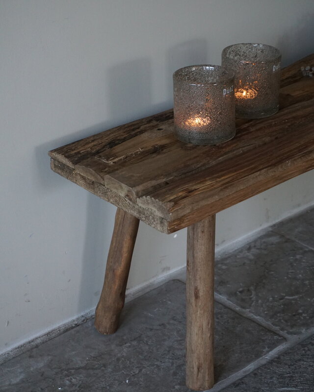Rene Houtman Decoratie Krukje | Bruin | H36 x B98 x D30 cm