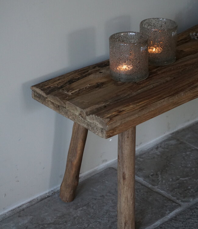 Rene Houtman Decoratie Krukje | Bruin | H36 x B98 x D30 cm