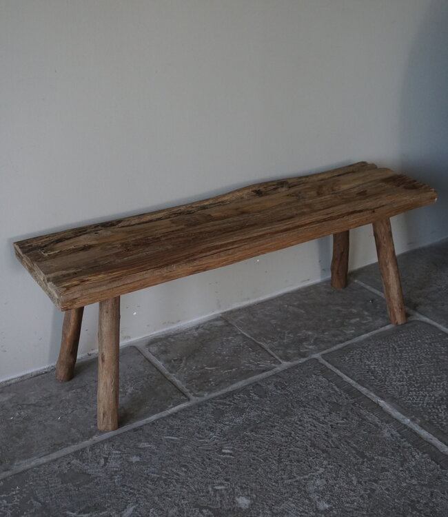 Rene Houtman Decoratie Krukje | Bruin | H36 x B98 x D30 cm