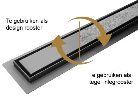 Wiesbaden Douchegoot | Gun Metal | 4 Maten