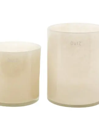 DutZ Windlicht Cilinder | Beige | H14 x D14 cm