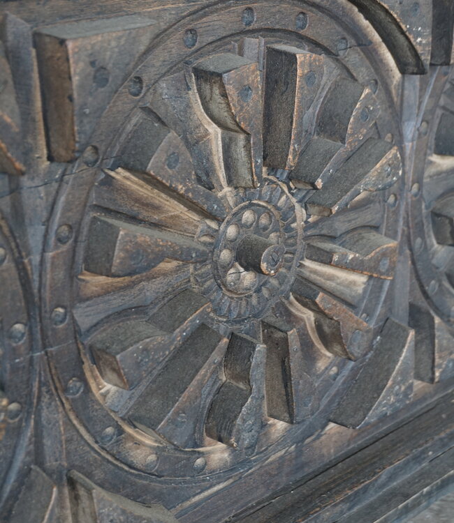 Rene Houtman Dekenkist Met Klep | Zwart | India | H51 x B130 x D40,5 cm