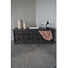 Dekenkist Met Klep | Zwart | India | H51 x B130 x D40,5 cm