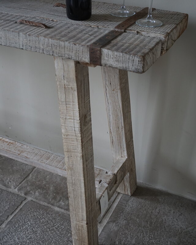 Rene Houtman Sidetable/Wandtafel | Oud Hout | H81,5 x B148 x D38 cm