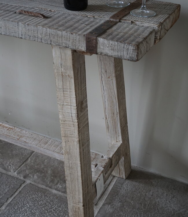 Rene Houtman Sidetable/Wandtafel | Oud Hout | H81,5 x B148 x D38 cm