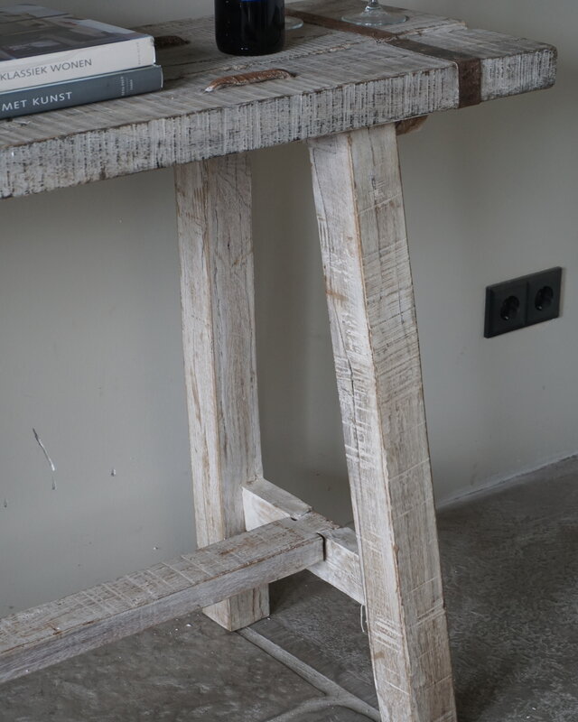 Rene Houtman Sidetable/Wandtafel | Oud Hout | H81,5 x B148 x D38 cm