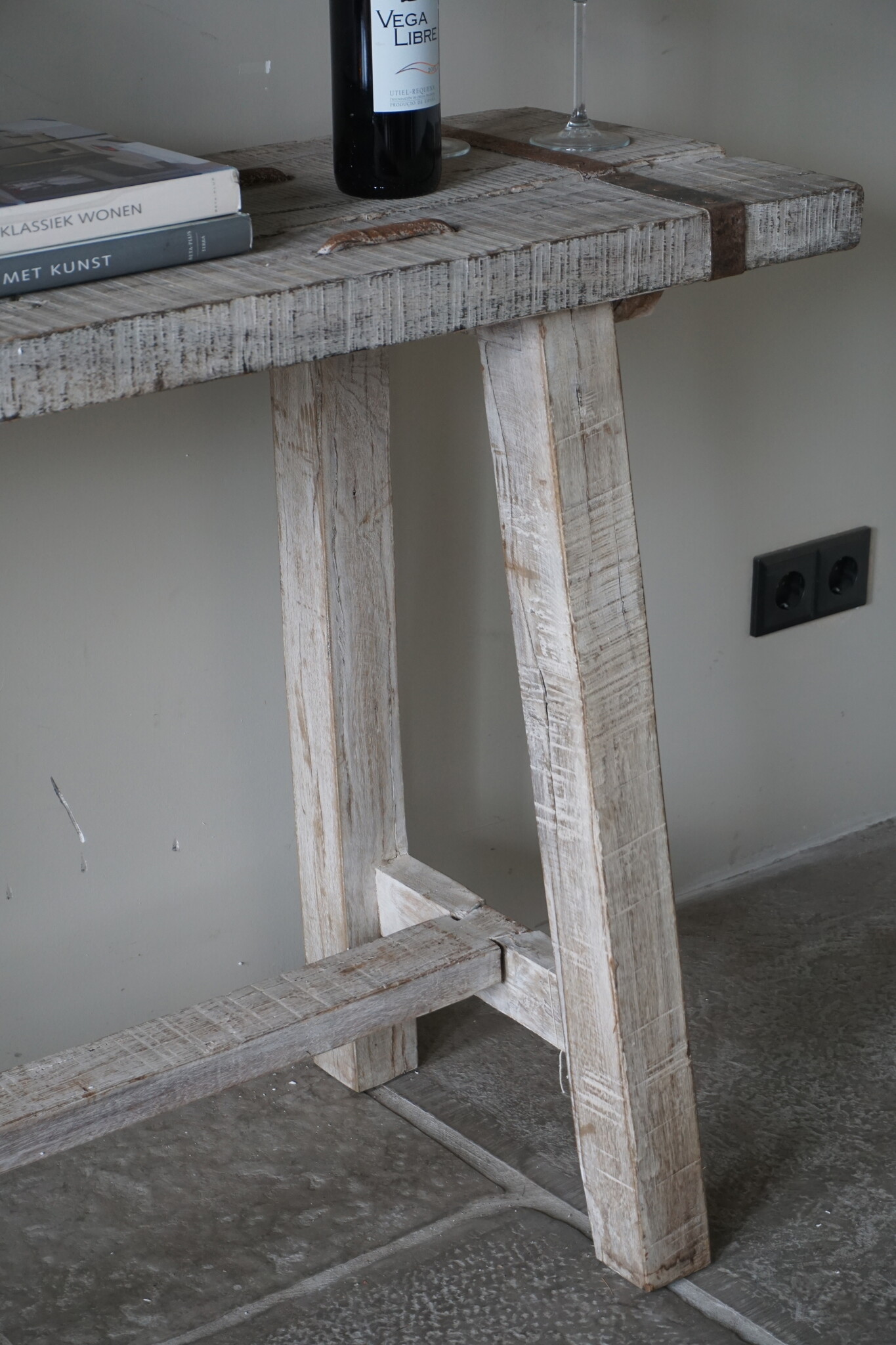 Rene Houtman Sidetable/Wandtafel | Oud Hout | H81,5 x B148 x D38 cm