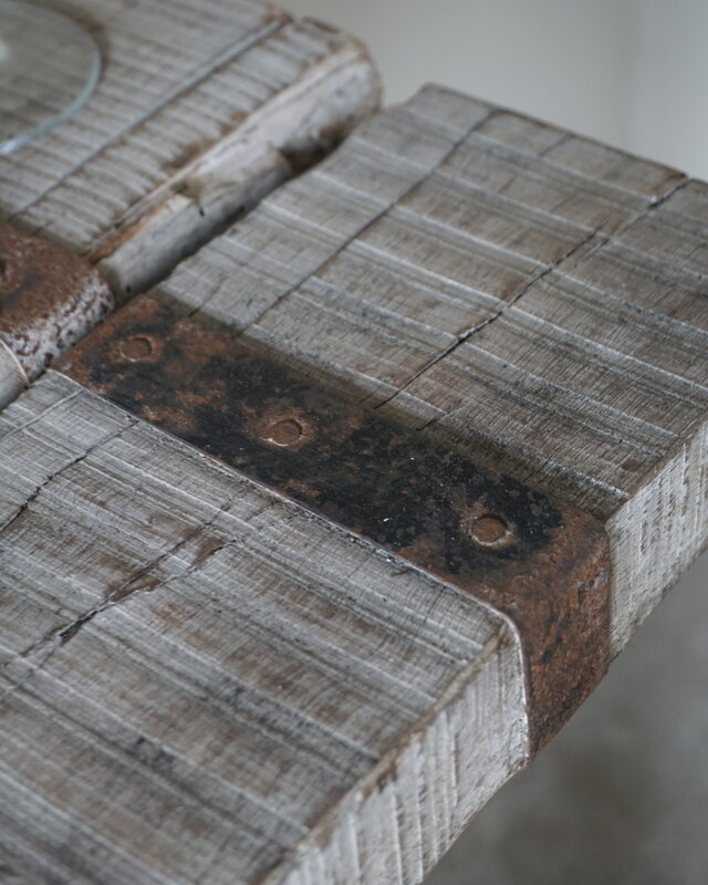 Rene Houtman Sidetable/Wandtafel | Oud Hout | H81,5 x B148 x D38 cm