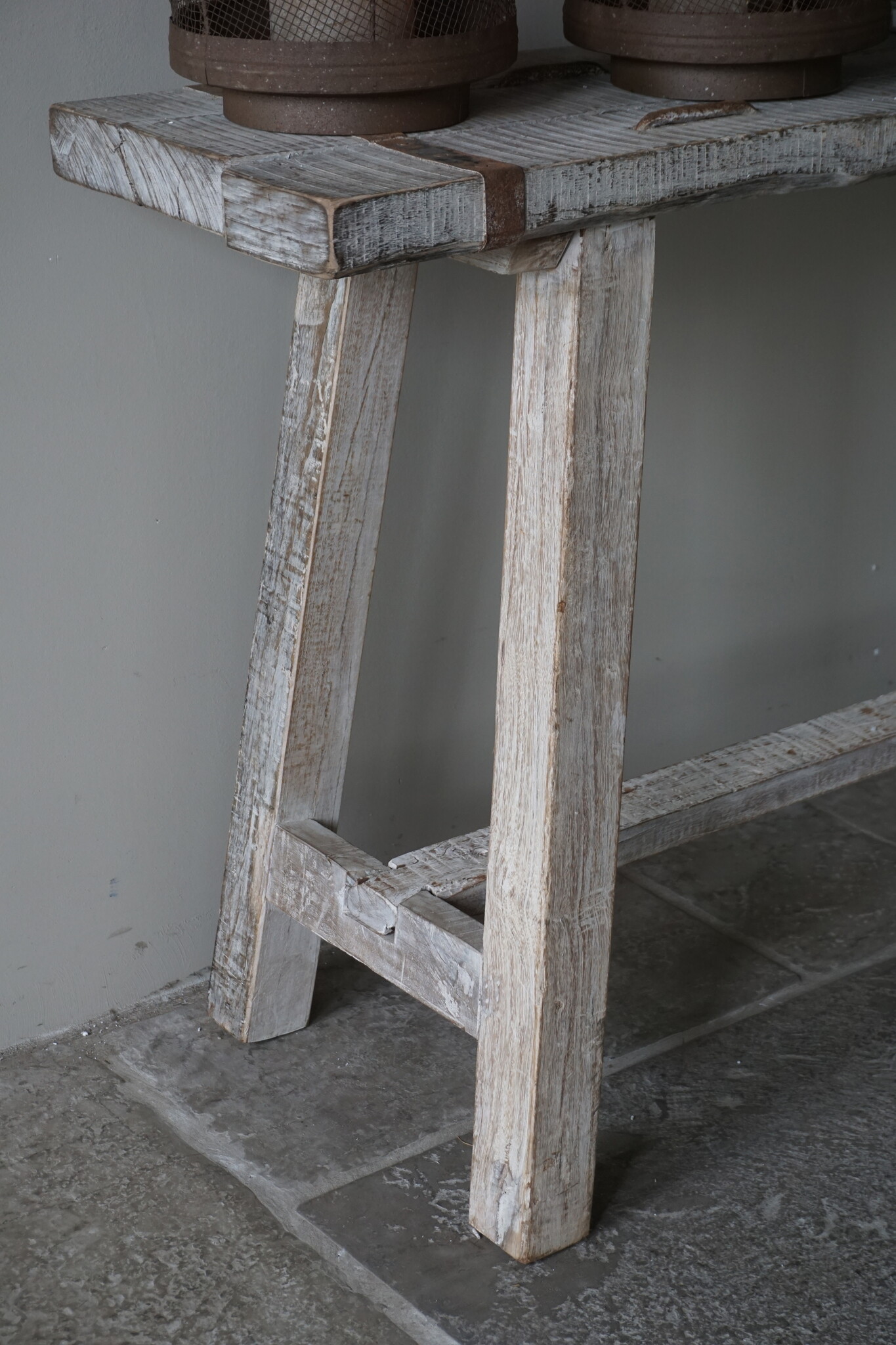 Rene Houtman Sidetable/Wandtafel | Oud Hout | H81,5 x B148 x D38 cm