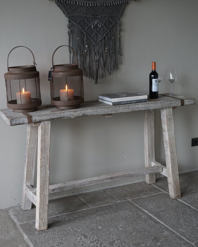 Rene Houtman Sidetable/Wandtafel | Oud Hout | H81,5 x B148 x D38 cm