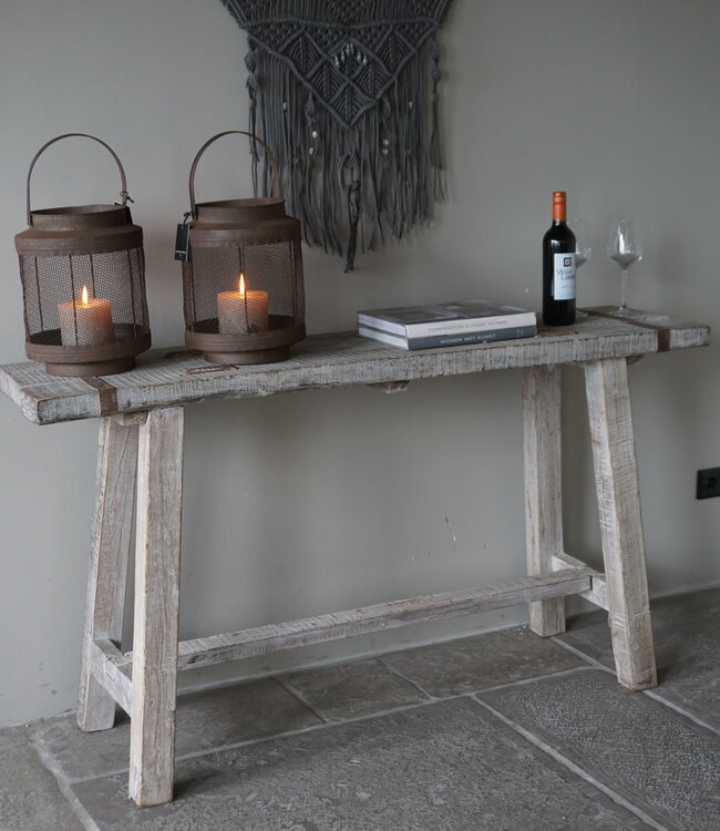 Rene Houtman Sidetable/Wandtafel | Oud Hout | H81,5 x B148 x D38 cm