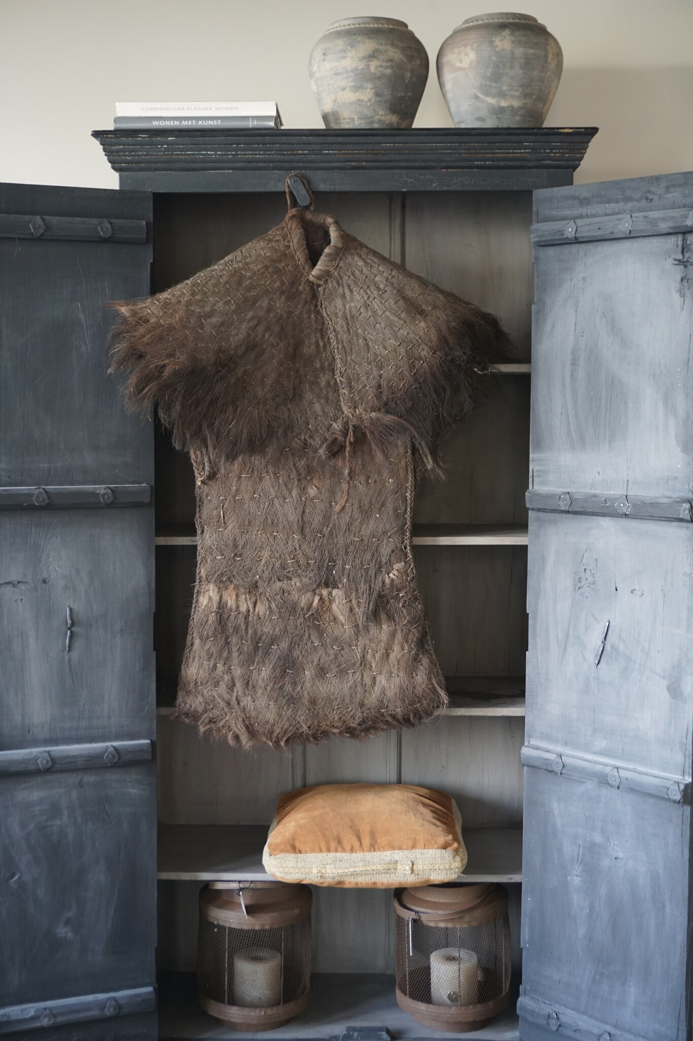 Rene Houtman Antieke Boeren Regenjas | Kokos | H102 x B80 cm