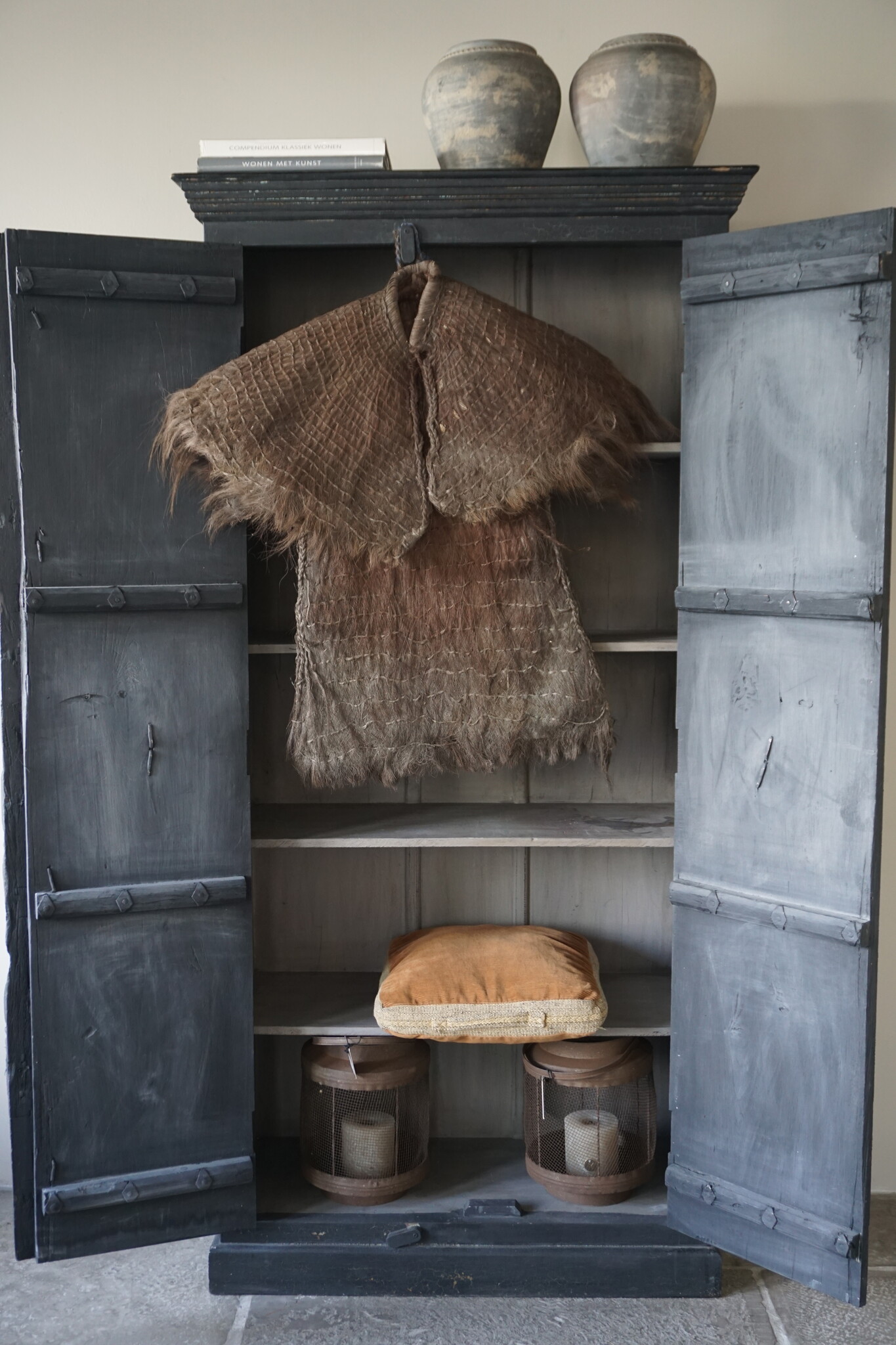Rene Houtman Antieke Boeren Regenjas | Kokos | H85 x B81 cm