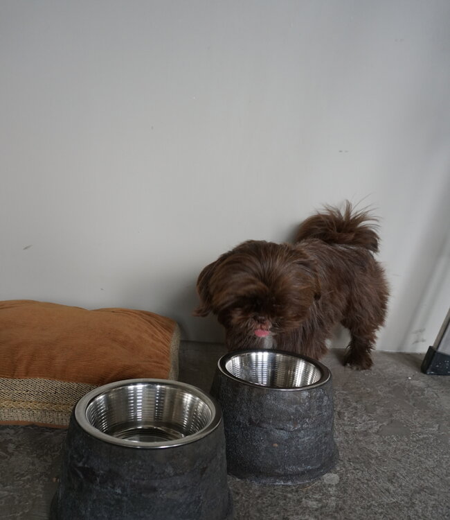 Rene Houtman Voerbak Hond/Kat | Grijs | 2 Maten