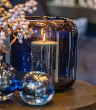 DutZ Vaas Mazurka | Nachtblauw | H26 x D26 cm