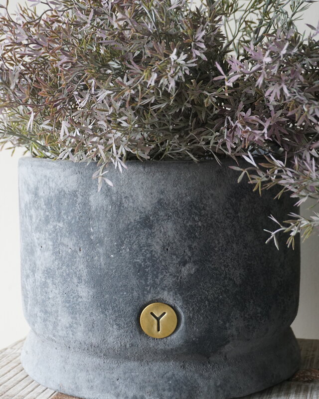 Brynxz Set Van 2 Potten | Planter Straight | Stone Black