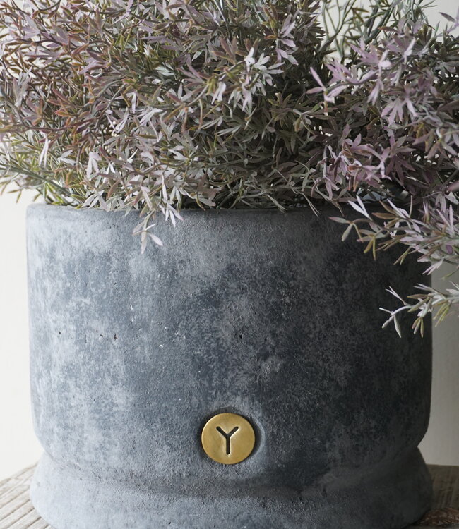 Brynxz Set Van 2 Potten | Planter Straight | Stone Black