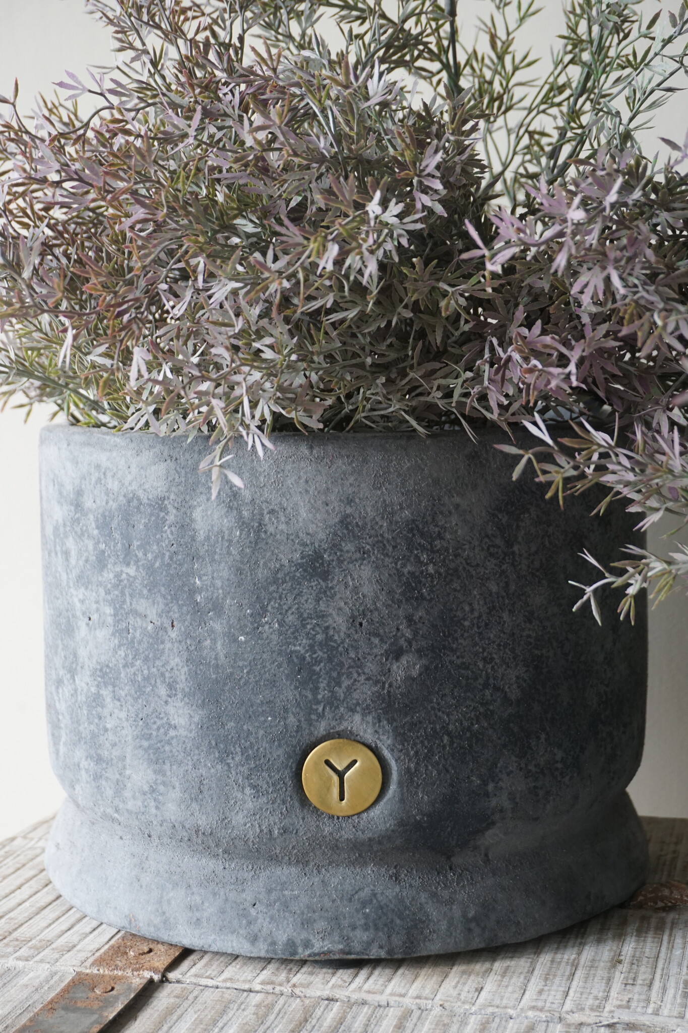 Brynxz Set Van 2 Potten | Planter Straight | Stone Black