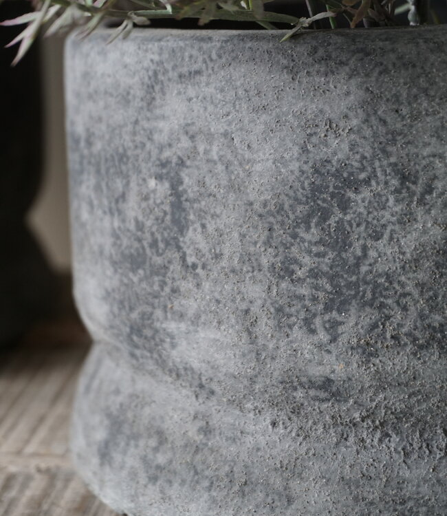 Brynxz Set Van 2 Potten | Planter Straight | Stone Black