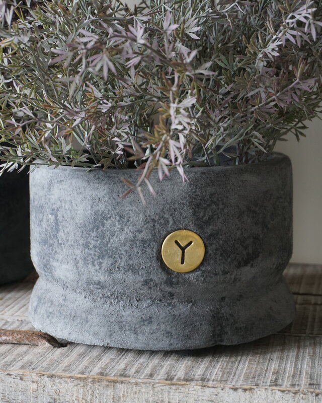 Brynxz Set Van 2 Potten | Planter Straight | Stone Black
