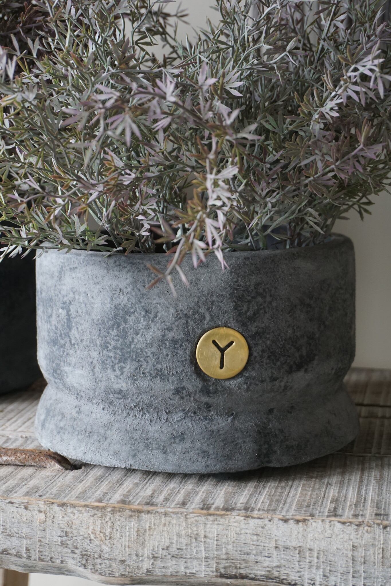Brynxz Set Van 2 Potten | Planter Straight | Stone Black