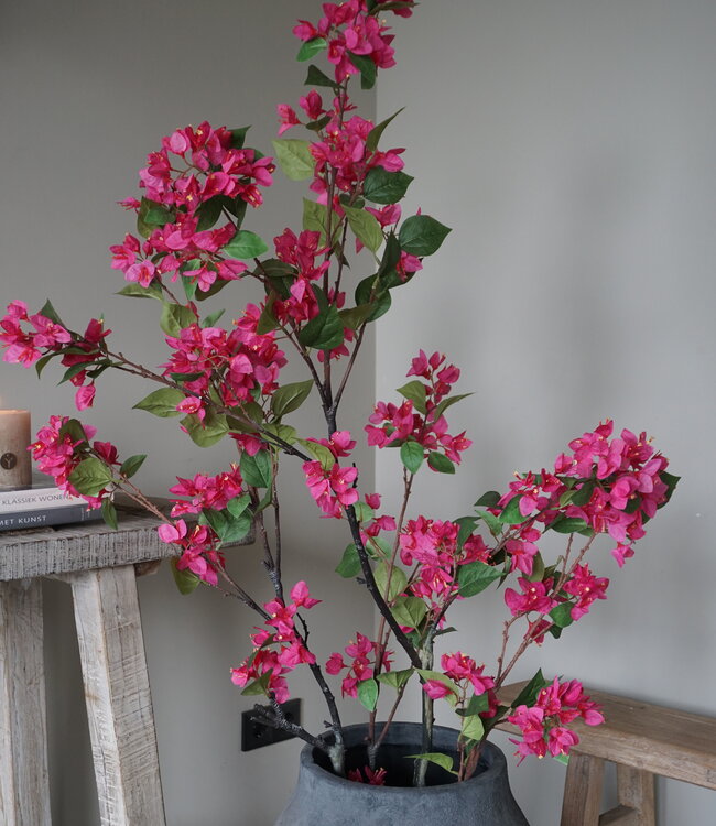 Rene Houtman Kunstbloem Bougainvillea Roze | Zijden | H155 cm