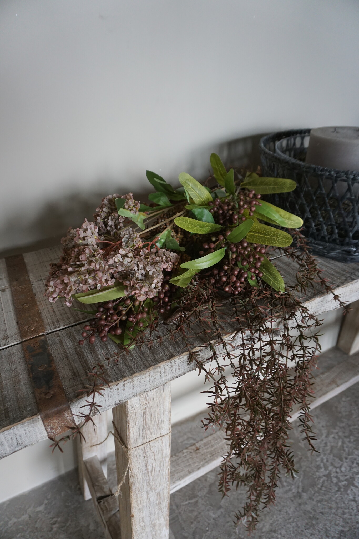 Rene Houtman Kunstbloemen Boeket Bruin | Zijden | L75 cm
