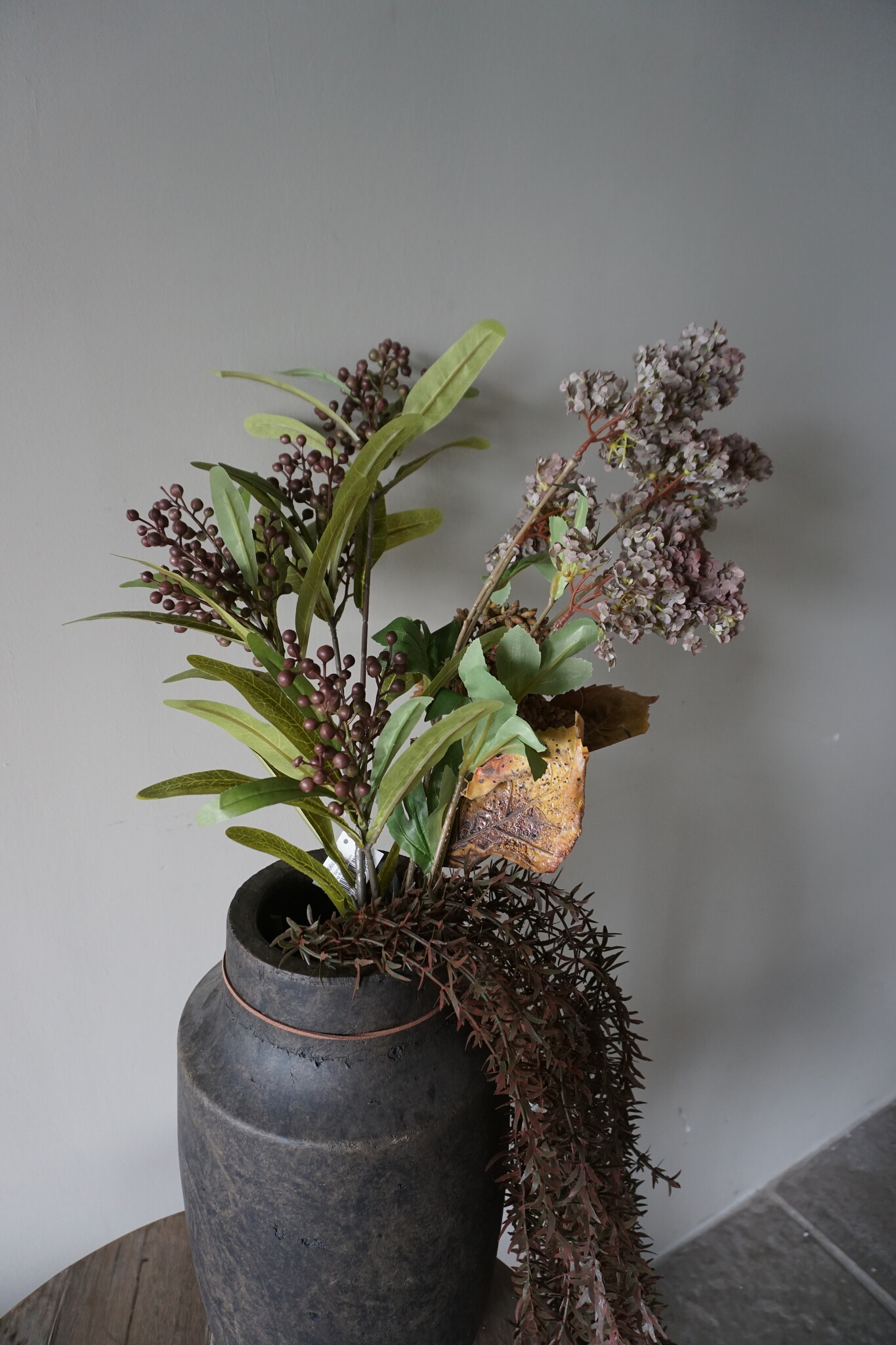 Rene Houtman Kunstbloemen Boeket Bruin | Zijden | L75 cm
