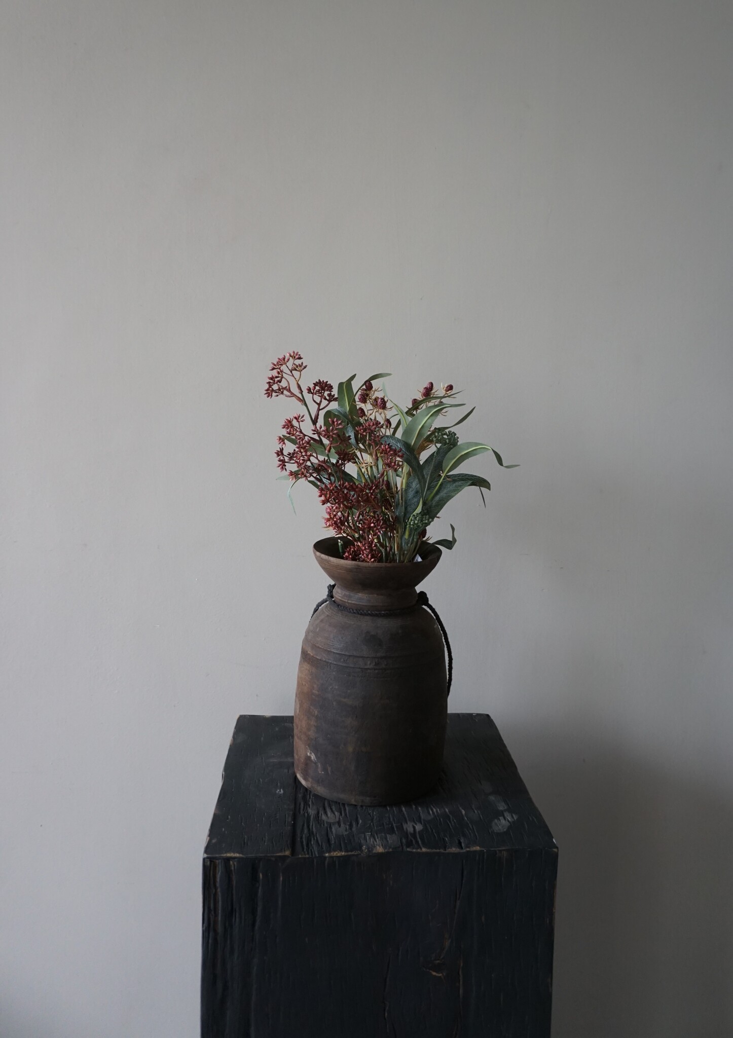 Rene Houtman Kunstbloemen Boeketje Rood | Zijden | L50 cm