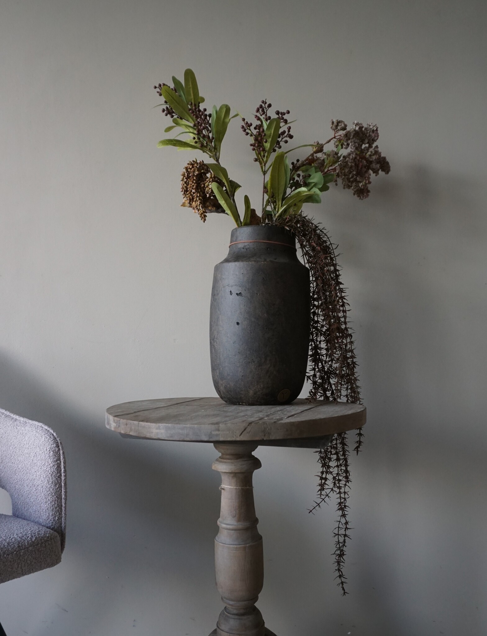 Rene Houtman Kunstbloemen Boeket Bruin | Zijden | L75 cm