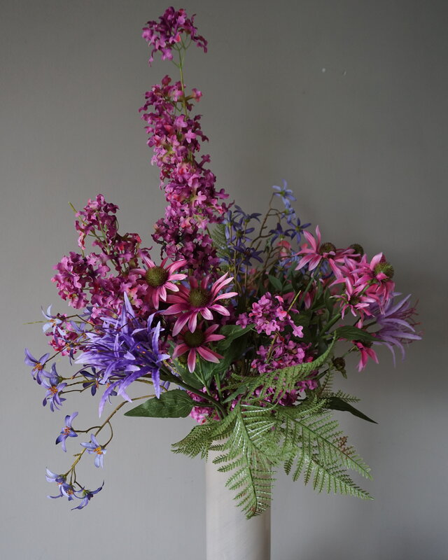 Rene Houtman Kunstbloemen Boeket Fleurig | Zijden Bloemen | L90 cm