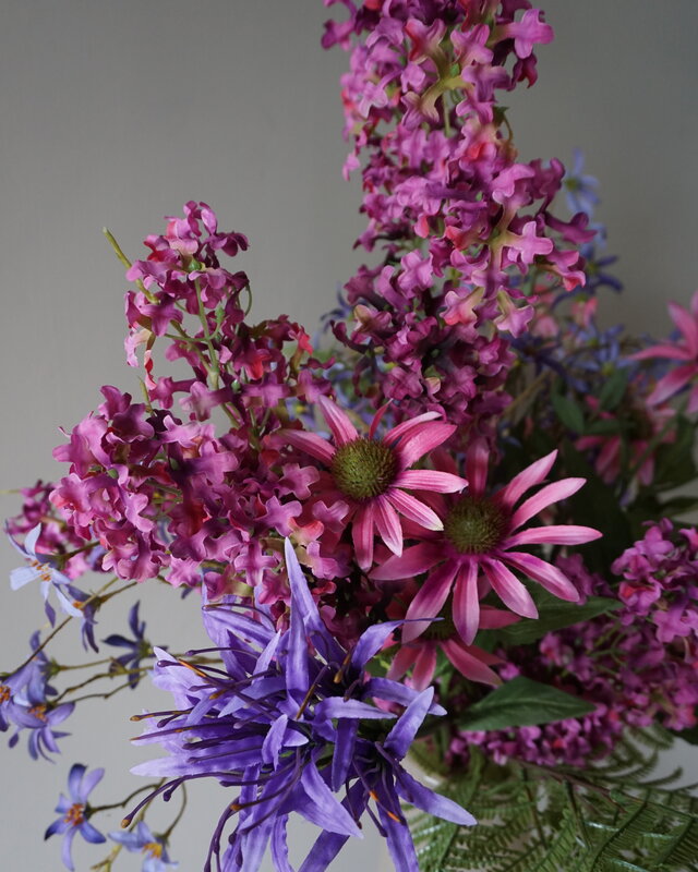 Rene Houtman Kunstbloemen Boeket Fleurig | Zijden Bloemen | L90 cm