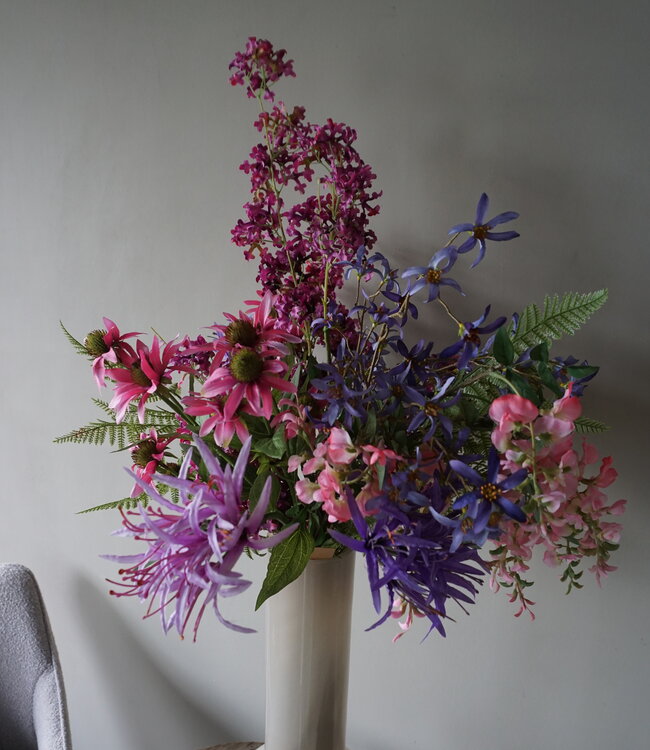 Rene Houtman Kunstbloemen Boeket Fleurig | Zijden Bloemen | L90 cm