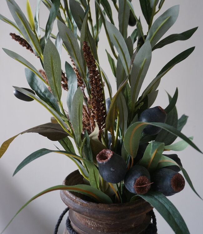 Rene Houtman Kunstbloemen Toef | Groen Olijf | L60 cm