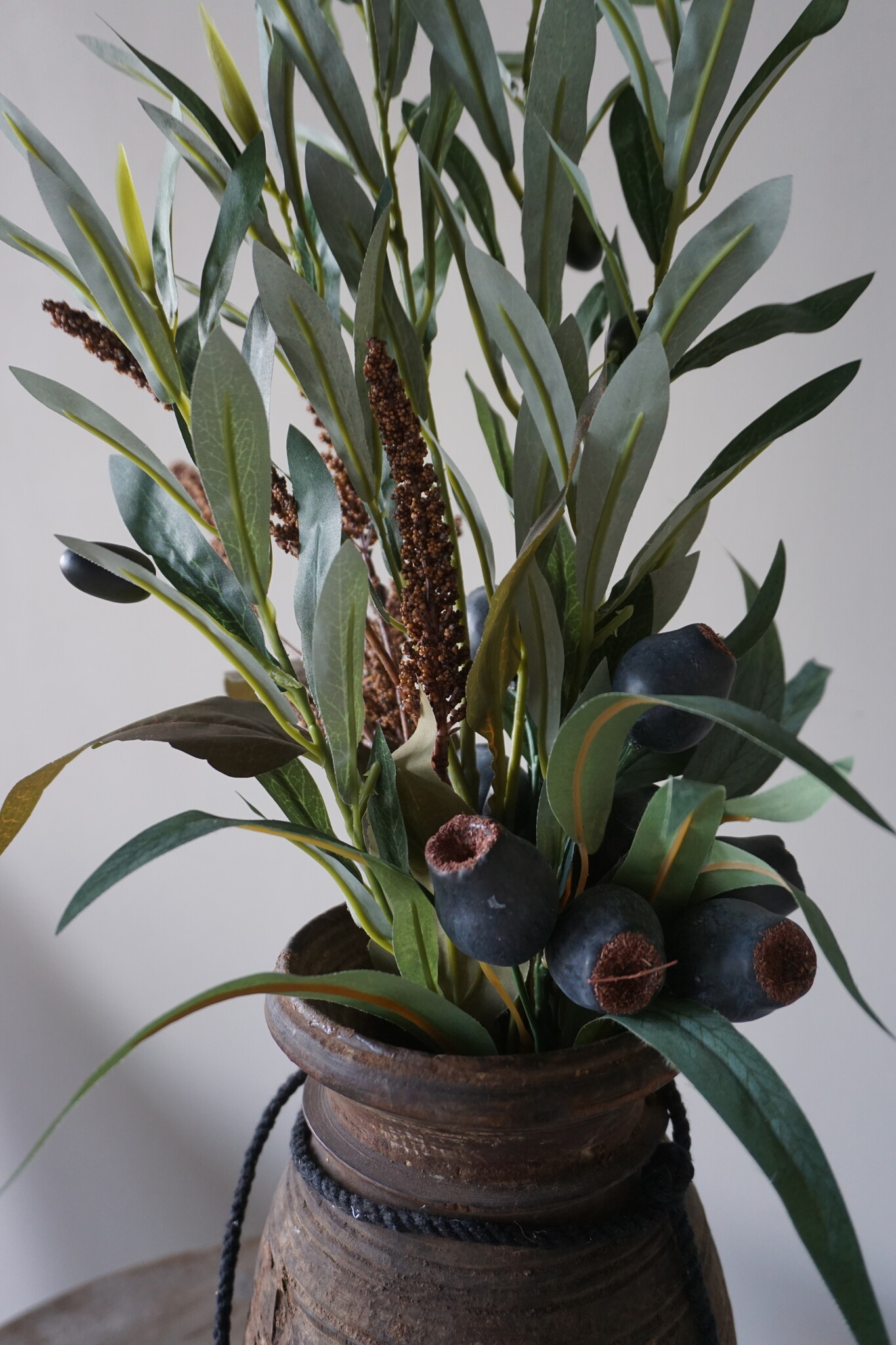 Rene Houtman Kunstbloemen Toef | Groen Olijf | L60 cm
