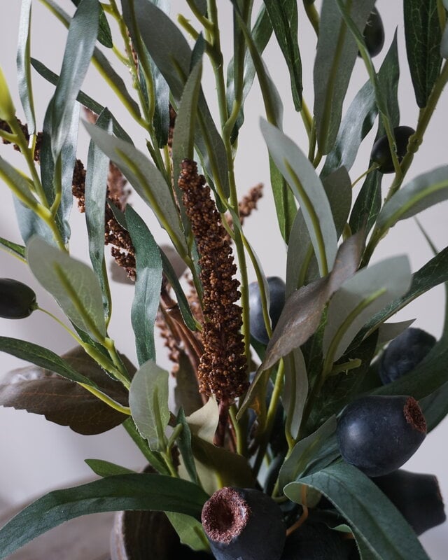 Rene Houtman Kunstbloemen Toef | Groen Olijf | L60 cm