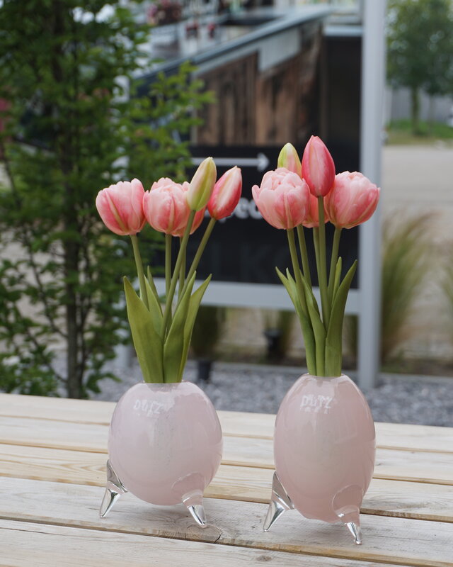 Rene Houtman Kunstbloem Real Touch Tulpen | Roze | 5 Stuks | L29 Cm