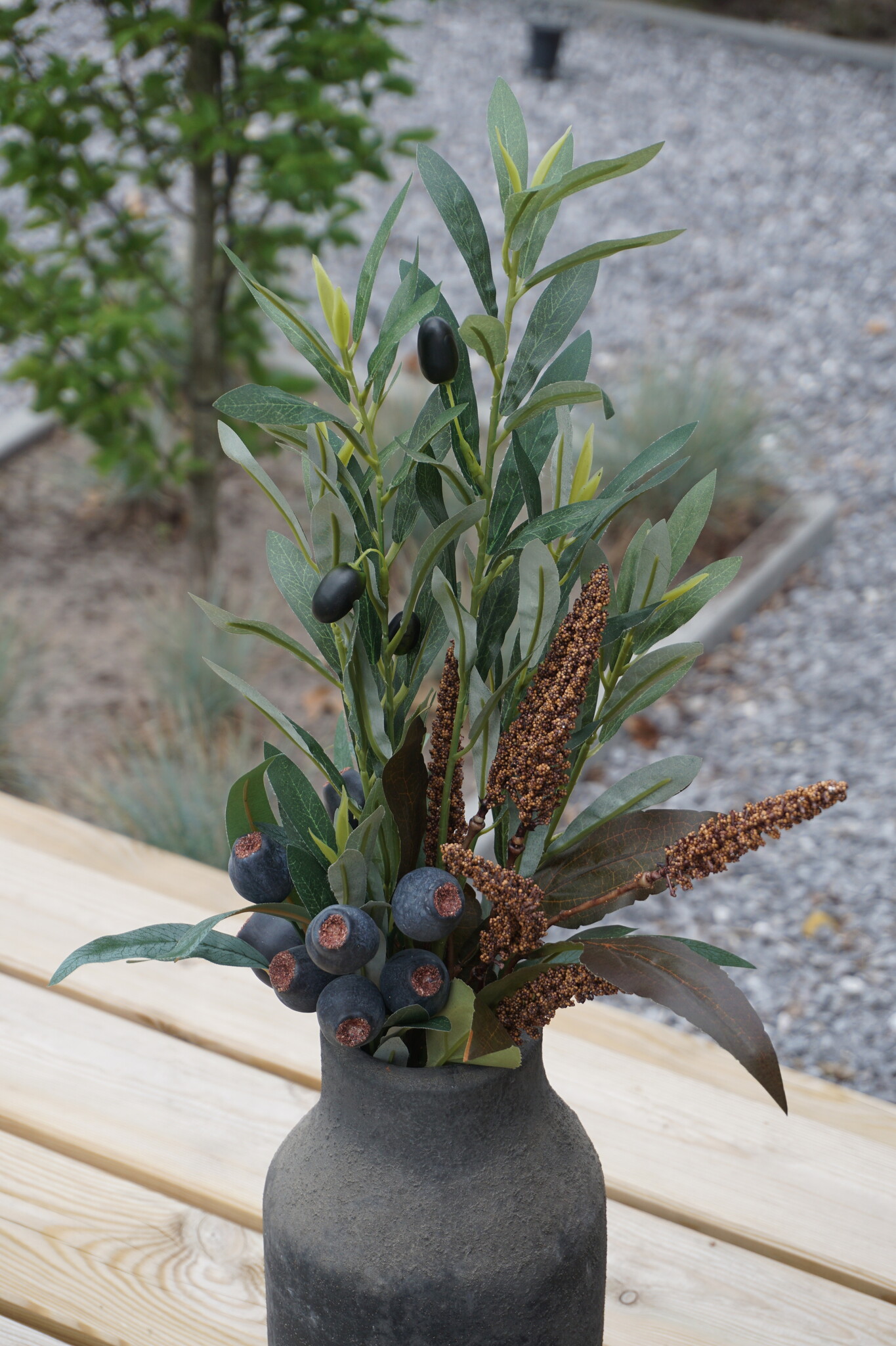 Rene Houtman Kunstbloemen Toef | Groen Olijf | L60 cm