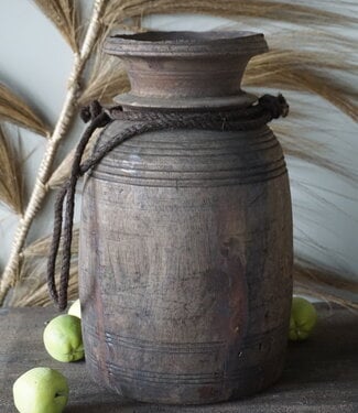 Rene Houtman Nepalese Houten Pot | H34 x D16 cm